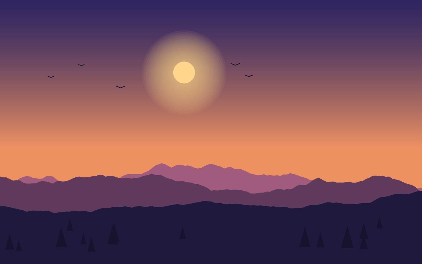 Ilustración de un paisaje