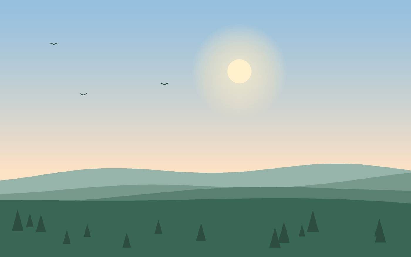 Illustrazione di un paesaggio
