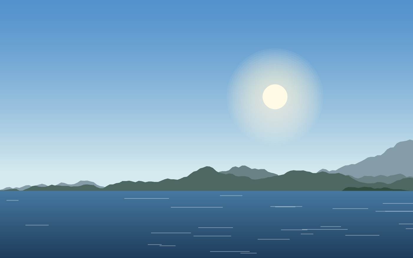 Ilustração de uma paisagem