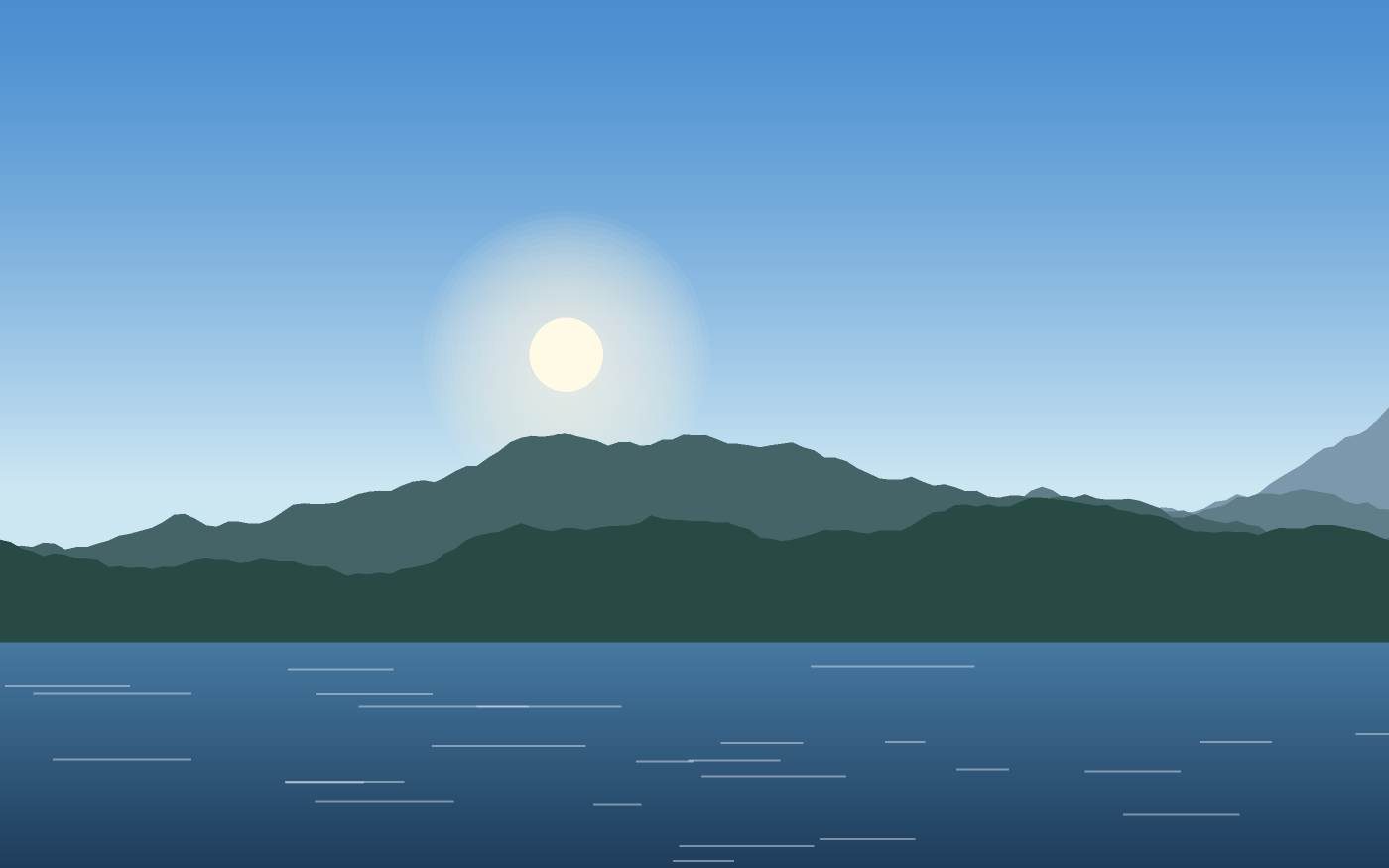 Ilustração de uma paisagem